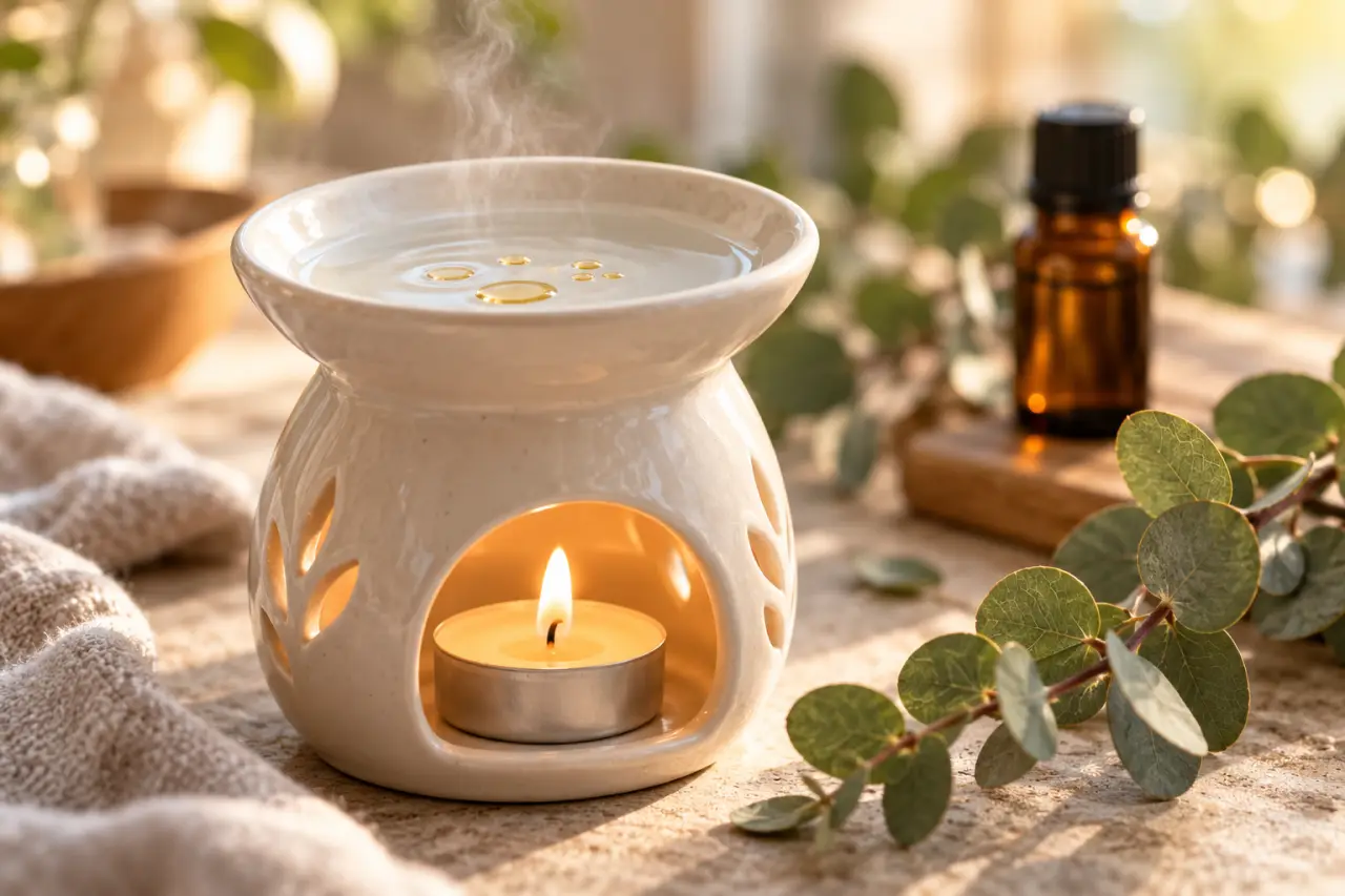 Huiles essentielles dans un brûleur : une ambiance parfumée, sans surchauffe ni surdosage
