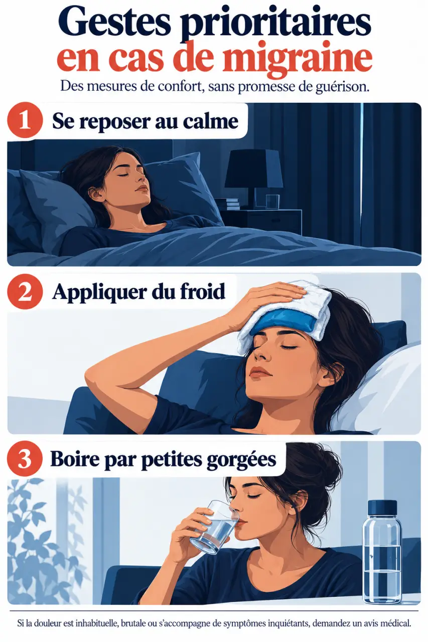 Comment soulager la migraine naturellement et rapidement avec le calme, le froid et l’hydratation