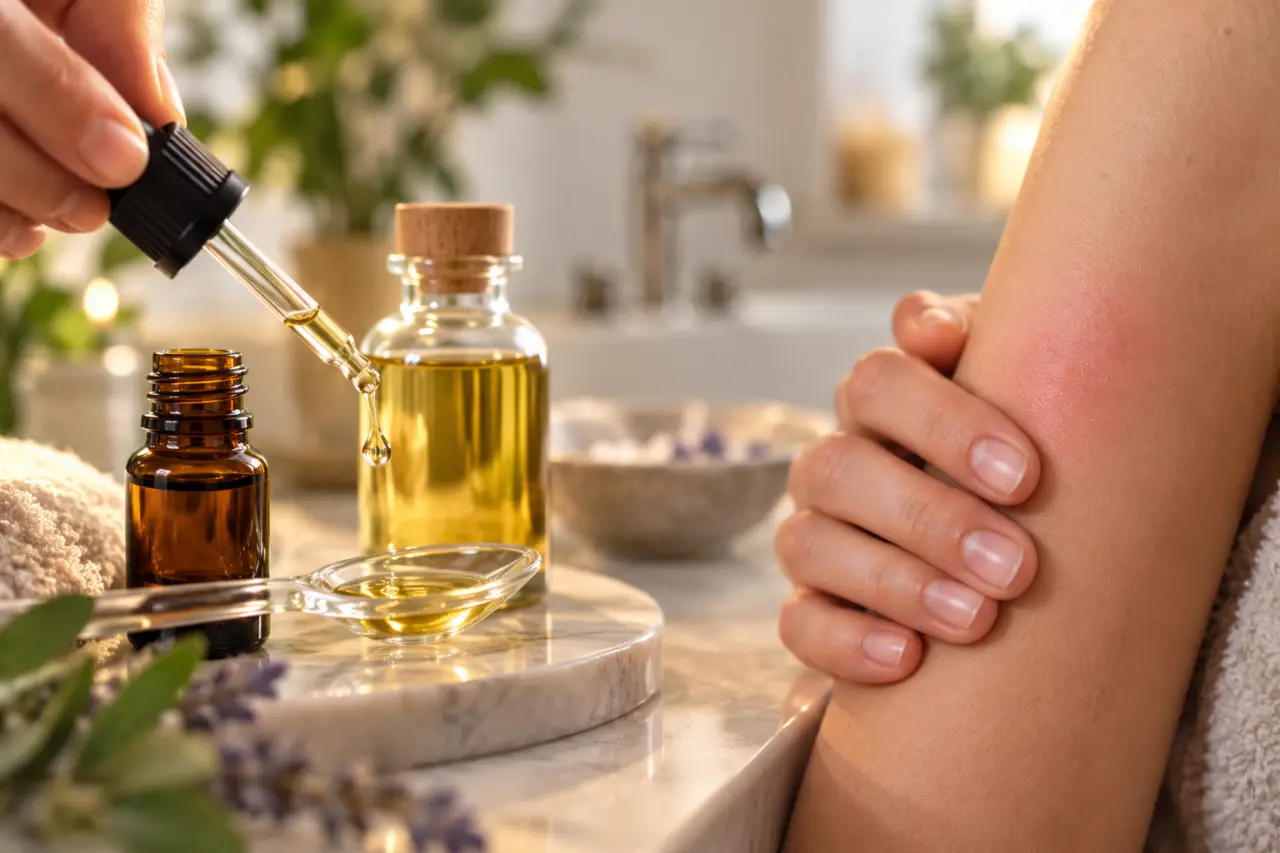 Huiles essentielles antifongiques : pourquoi un mélange trop concentré peut irriter la peau
